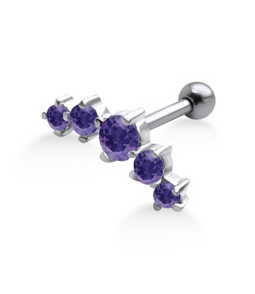 Amethyst Stones Helix Ear Piercing TIP-252-AM